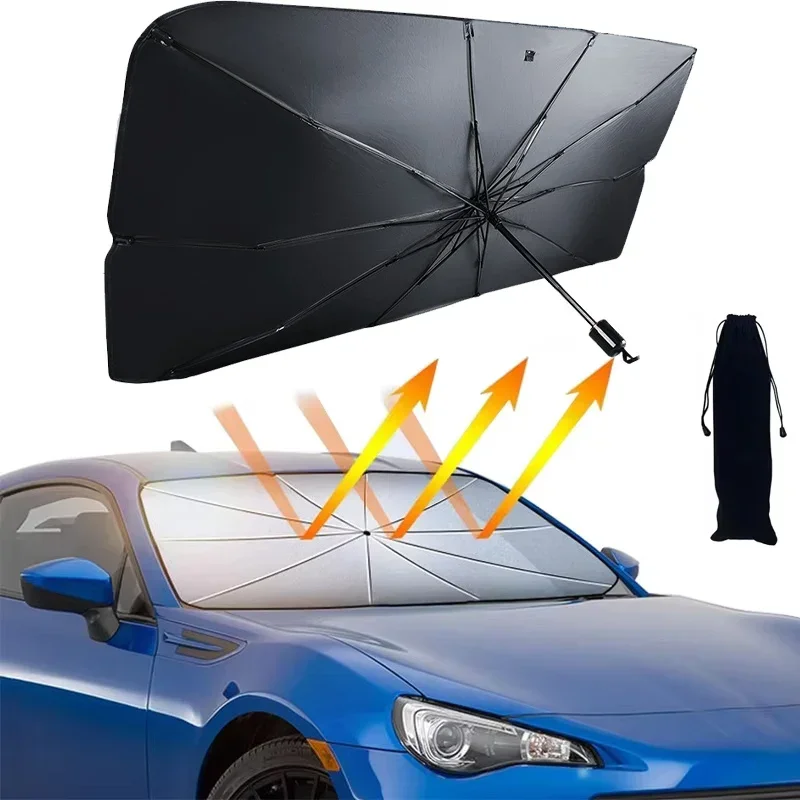 Car Sunshade Windshield Umbrella Foldable - مظلة قابلة للطي لحماية زجاج السيارة