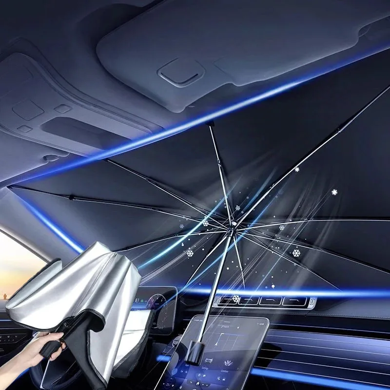 Car Sunshade Windshield Umbrella Foldable - مظلة واقية من الشمس للسيارة قابلة