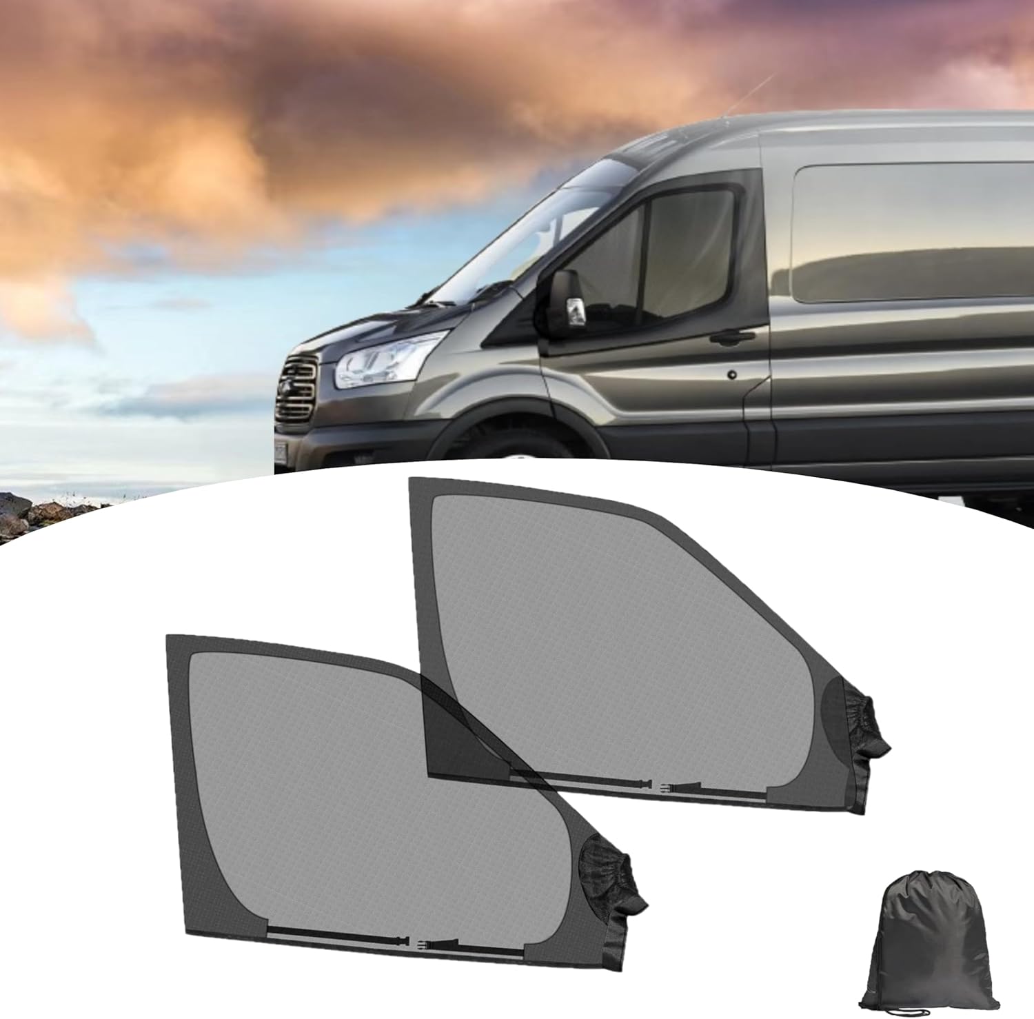 Car Accessories - زوج من شاشات حماية النوافذ من