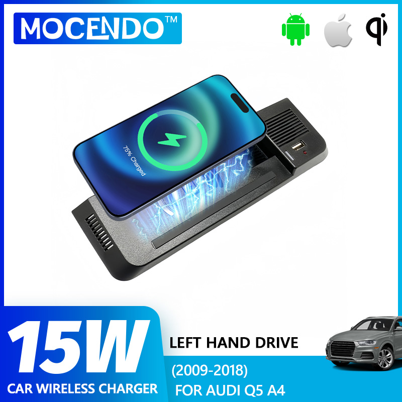 Wireless Car Charger Mount Fast Charging - شاحن لاسلكي سريع للسيارة لأودي A4