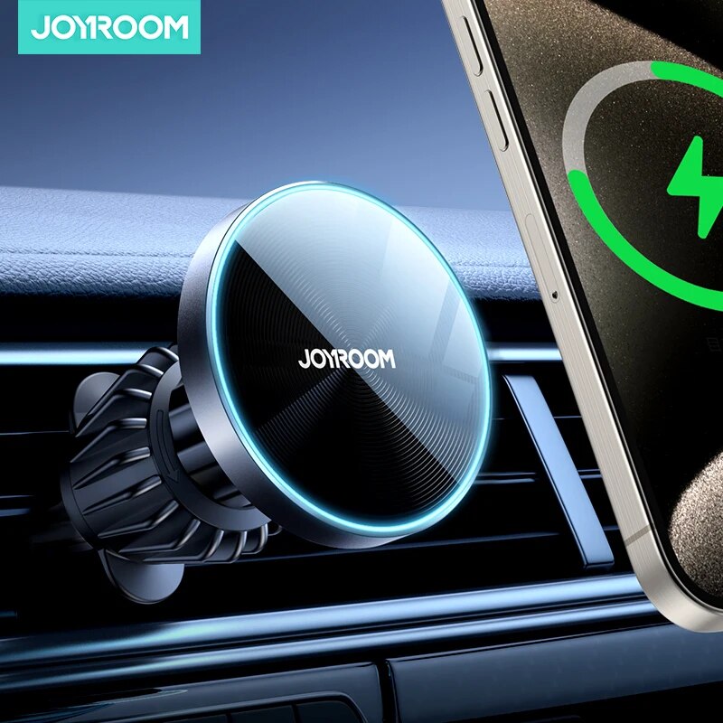 Wireless Car Charger Mount Fast Charging - Joyroom-حامل هاتف السيارة المغناطيسي ، شاحن