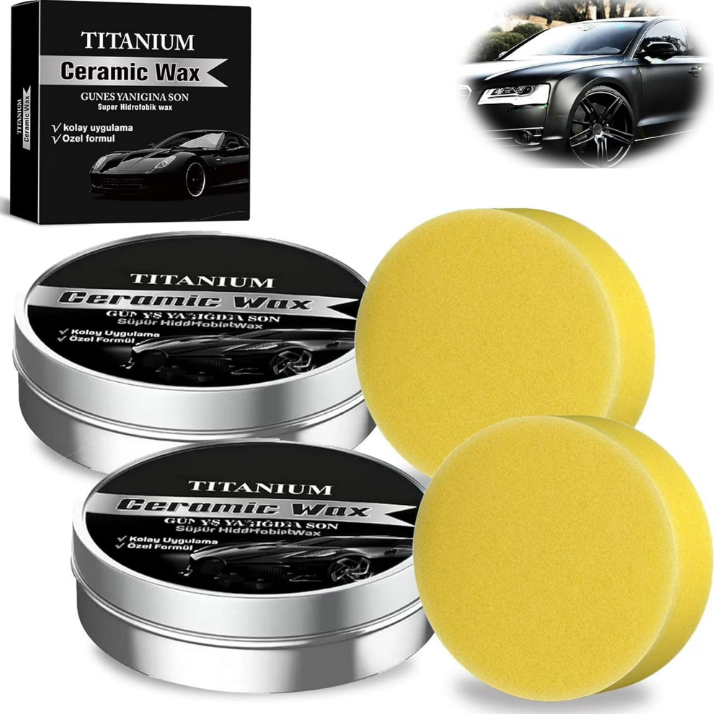Car Scratch Repair Polishing Wax Paste - مجموعة كريم تلميع وطلاء سيراميك التيتانيوم