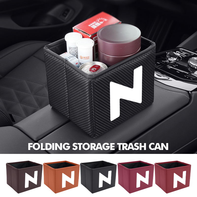 Waterproof Car Trash Can With Lid - سلة مهملات للسيارة قابلة للطي، حقيبة