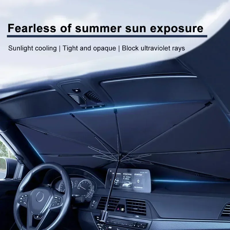 Car Sunshade Windshield Umbrella Foldable - مظلة شمسية للسيارة قابلة للطي لحماية