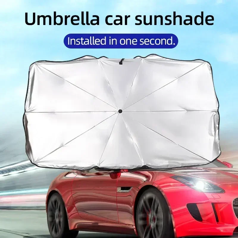 Car Sunshade Windshield Umbrella Foldable - مظلة قابلة للطي لحماية زجاج السيارة