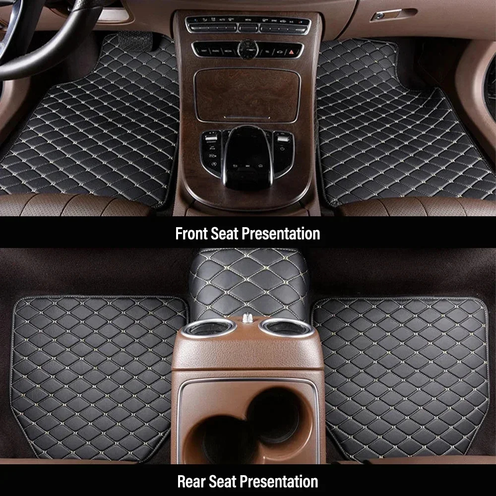 Car Floor Mats Universal Waterproof Leather - سجاد أرضية السيارة 4 قطع عالمي