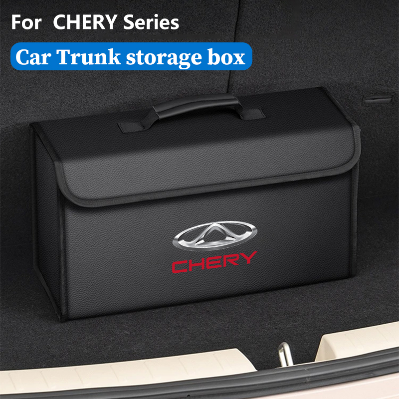 Car Trunk Organizer Foldable Storage Box - صندوق تخزين صندوق السيارة الجلدي قابل