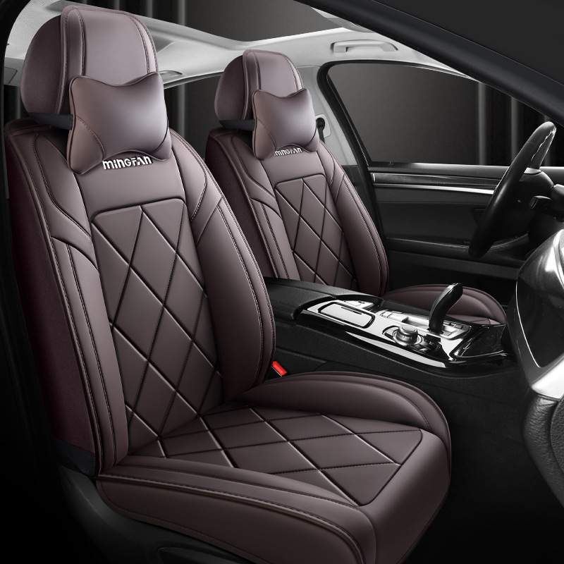 Leather Car Seat Covers Full Set Universal - أغطية مقاعد السيارة الجلدية الكاملة المريحة