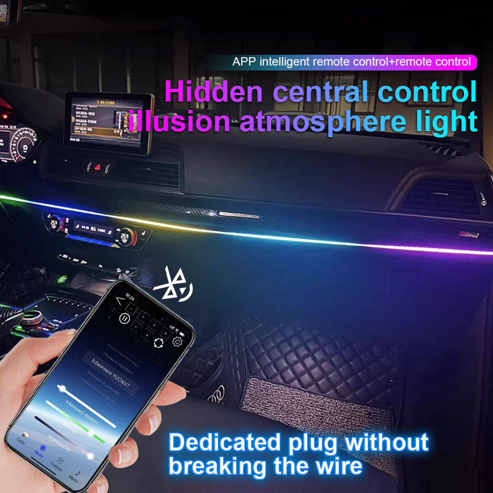 Led Ambient Interior Car Lights App Control - مصباح محيط LED للسيارة USB ،