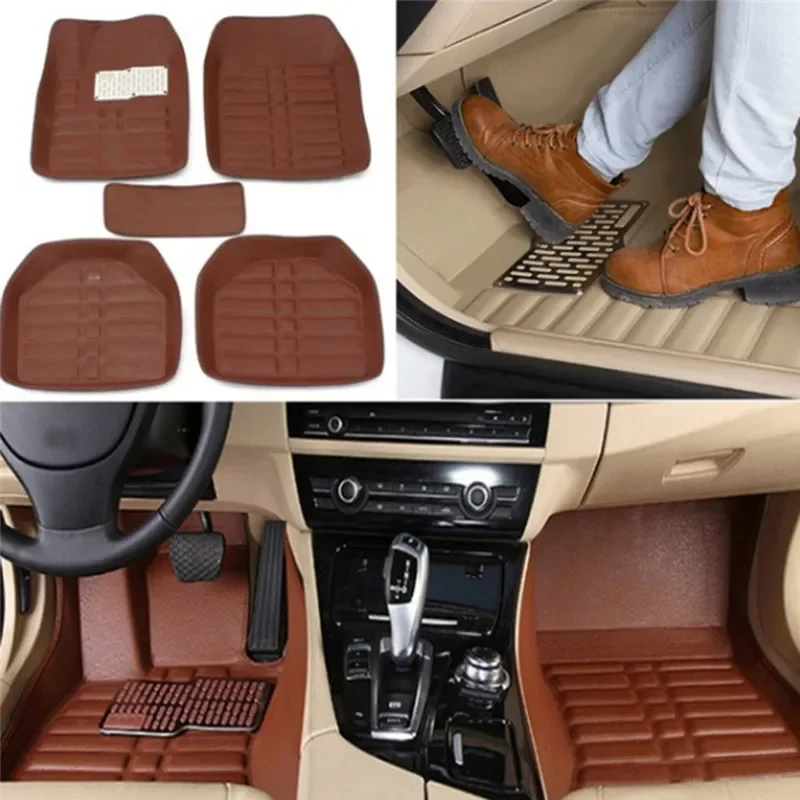 Car Floor Mats Universal Waterproof Leather - الحصير سيارة جلدية فاخرة جديدة للعالمية