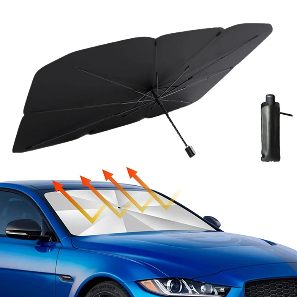 Car Sunshade Windshield Umbrella Foldable - مظلة شمسية محمولة للسيارة لحماية الزجاج