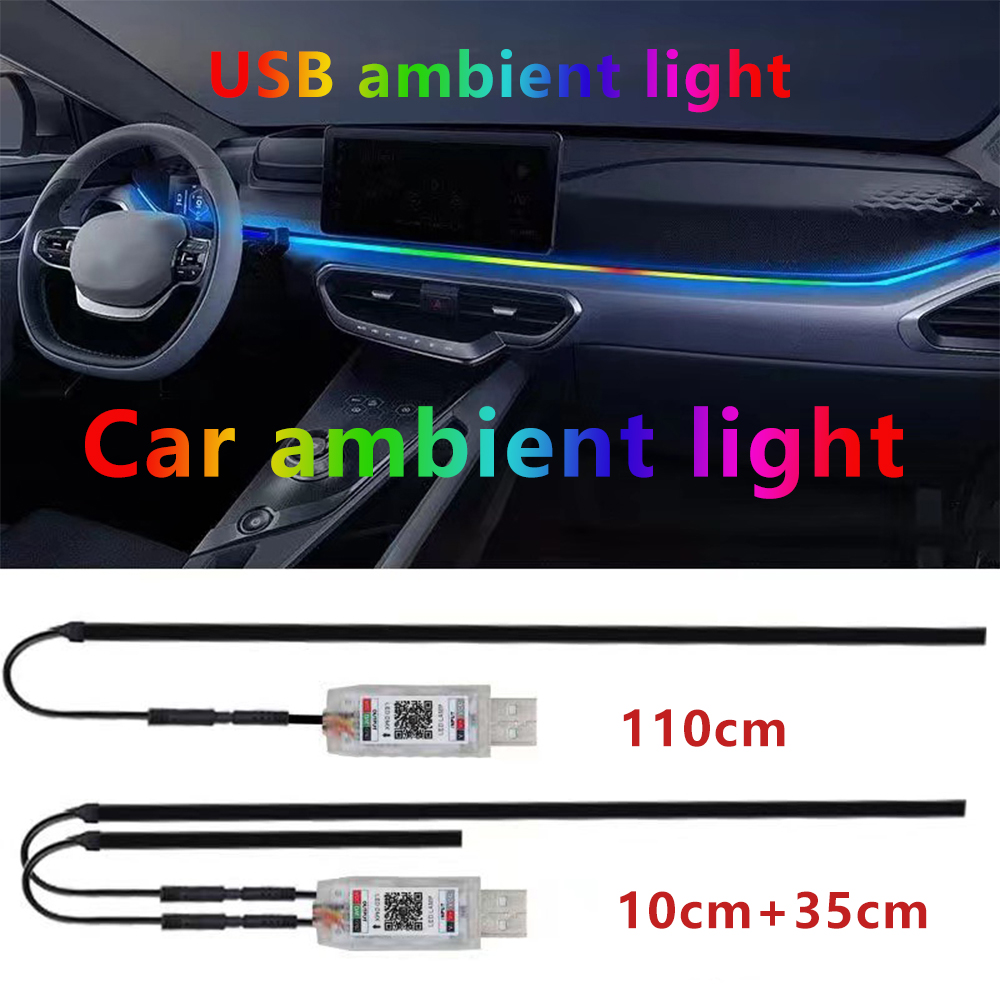 Led Ambient Interior Car Lights App Control - سيارة LED الضوء المحيط USB 64