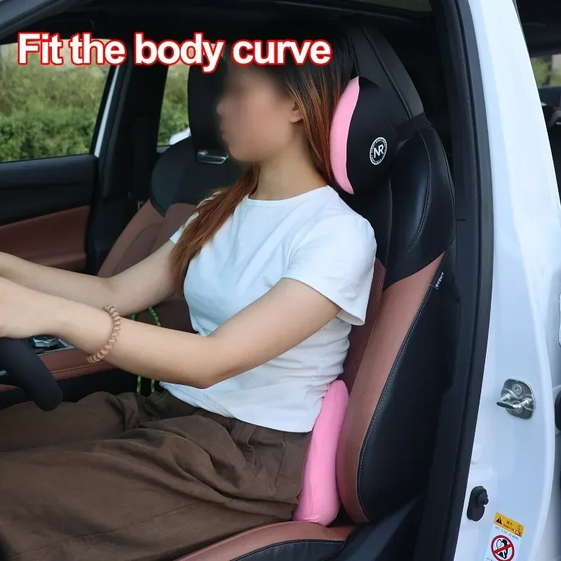 Memory Foam Car Neck Pillow Lumbar Support - لراحة القيادة، وسادة للرقبة الخلفية للسيارة،