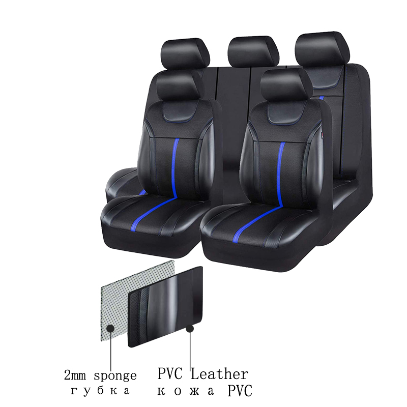 أوتو كينج - غطاء مقعد سيارة عا - مراجعة Leather Car Seat Covers Full Set Universal وسعره