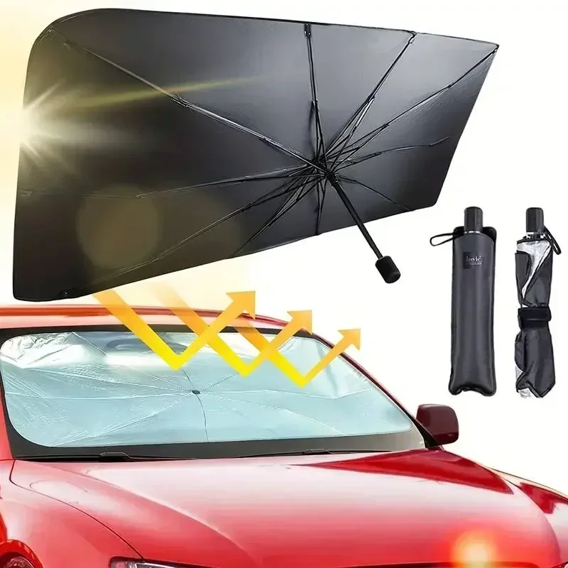 مظلة سيارة متعددة الأغراض قابل - مراجعة Car Sunshade Windshield Umbrella Foldable وسعره