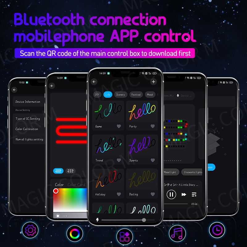 Vegetting 140 سنتيمتر أضواء ال - مراجعة Led Ambient Interior Car Lights App Control وسعره