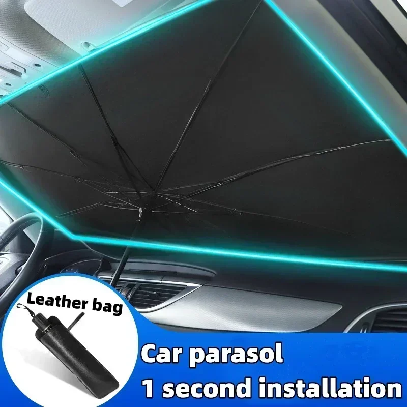 مظلة سيارة واقية من الشمس للزج - مراجعة Car Sunshade Windshield Umbrella Foldable وسعره
