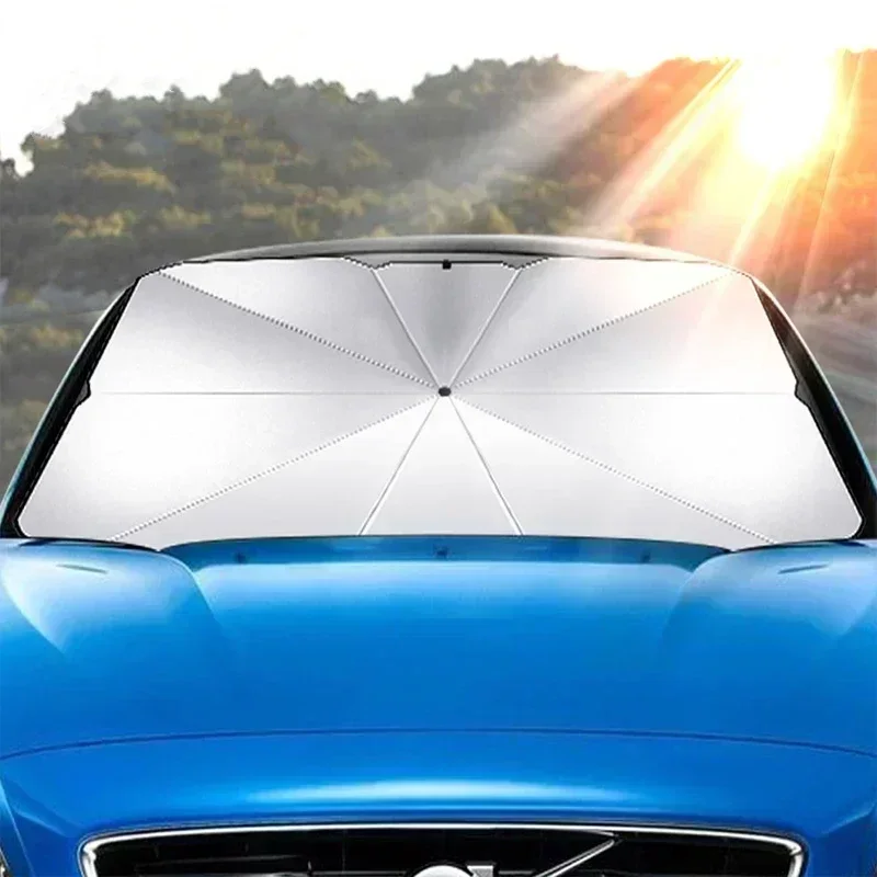 مظلة سيارة واقية من الشمس للزج - مراجعة Car Sunshade Windshield Umbrella Foldable وسعره