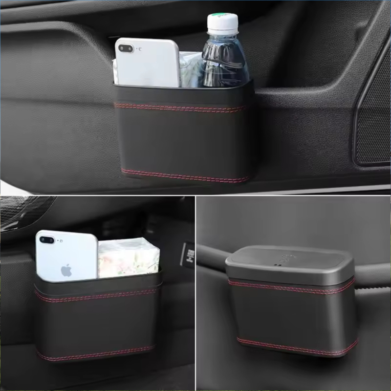 سلة مهملات صغيرة محمولة للسيار - مراجعة Waterproof Car Trash Can With Lid وسعره