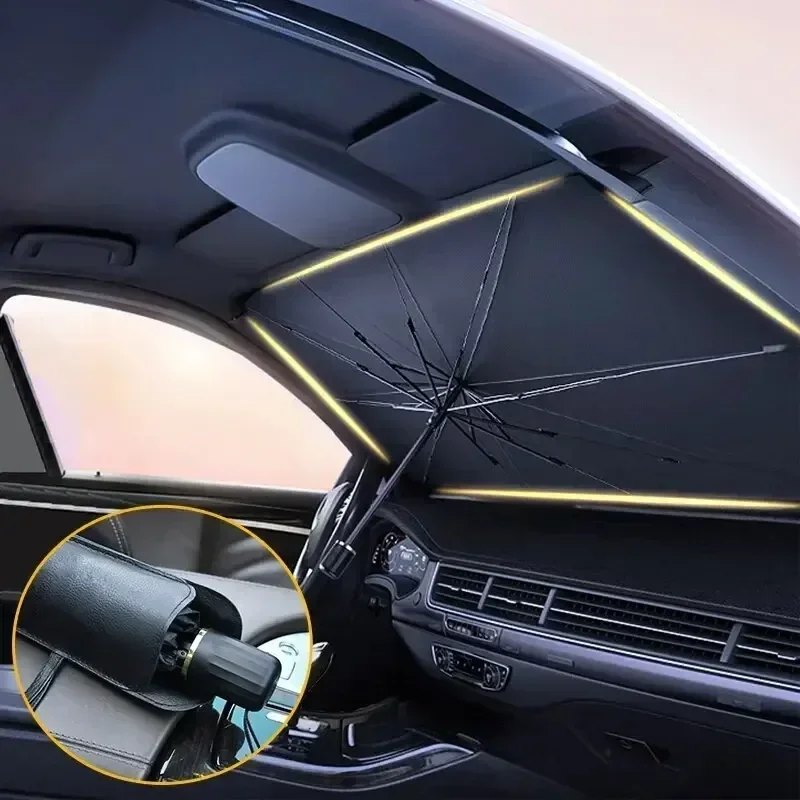 مظلة واقية من الشمس للسيارة قا - مراجعة Car Sunshade Windshield Umbrella Foldable وسعره