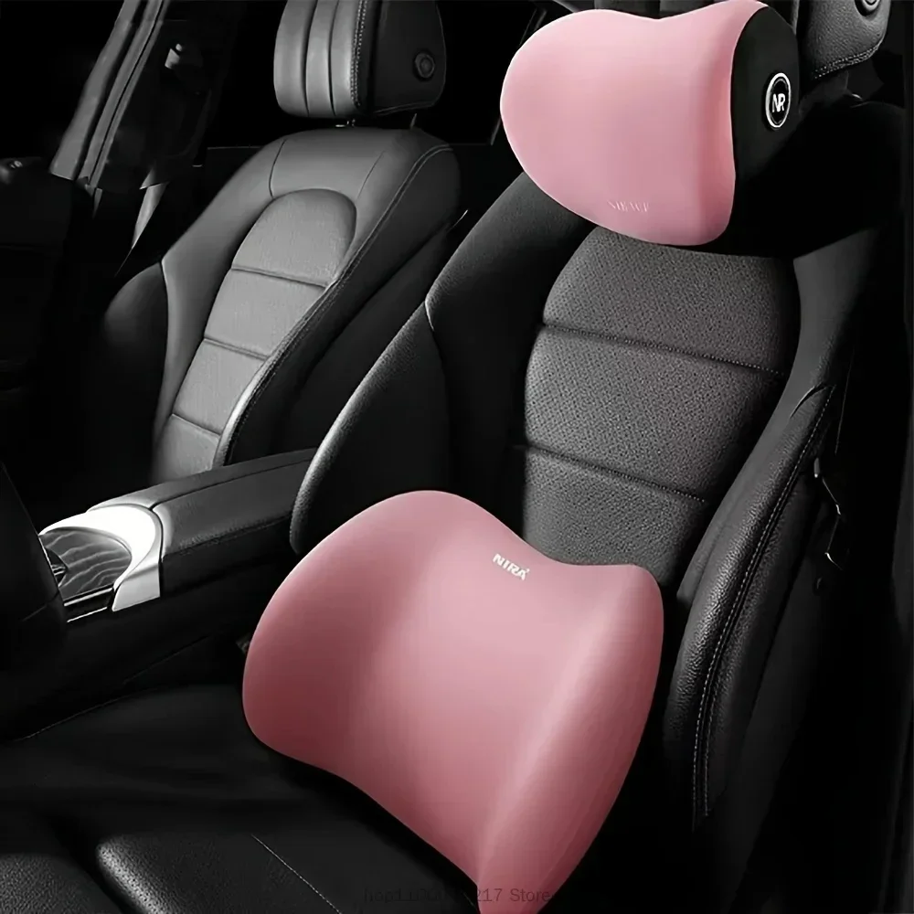 وسادة دعم الرقبة العالمية لمسن - مراجعة Memory Foam Car Neck Pillow Lumbar Support وسعره