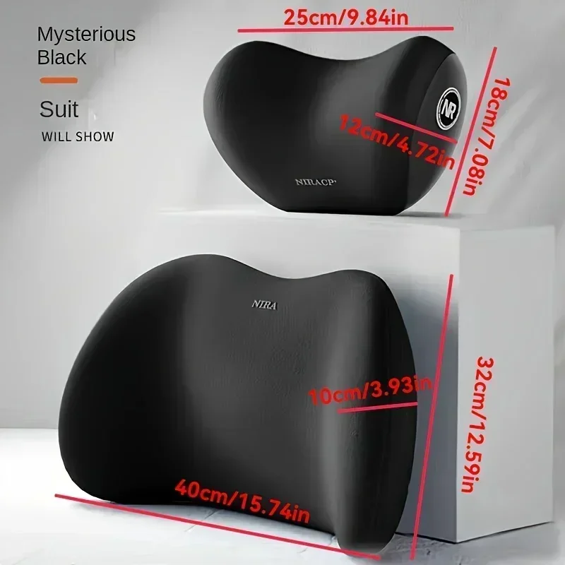 وسادة دعم الرقبة العالمية لمسن - مراجعة Memory Foam Car Neck Pillow Lumbar Support وسعره