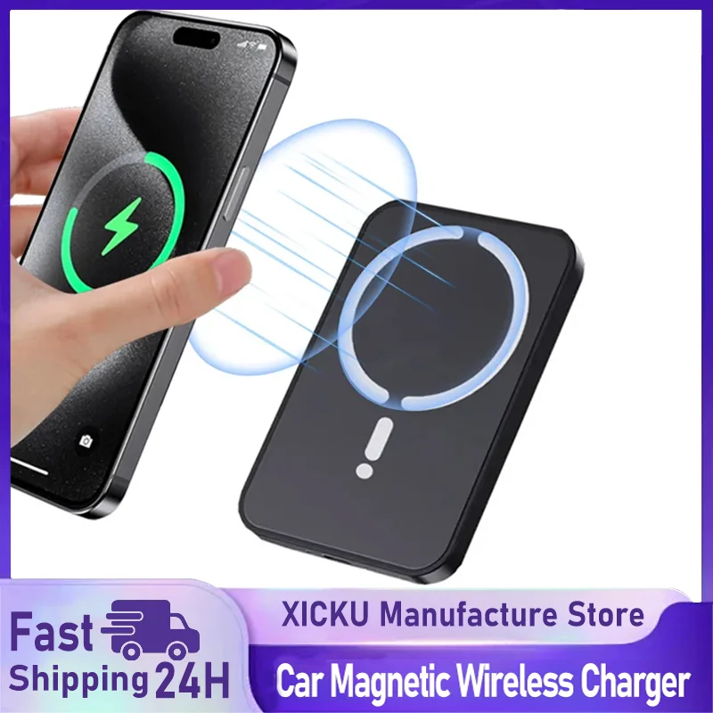شاحن سيارة لاسلكي مغناطيسي بفت - مراجعة Magnetic Phone Holder For Car Vent وسعره