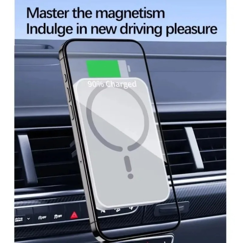 شاحن سيارة لاسلكي مغناطيسي بفت - مراجعة Magnetic Phone Holder For Car Vent وسعره
