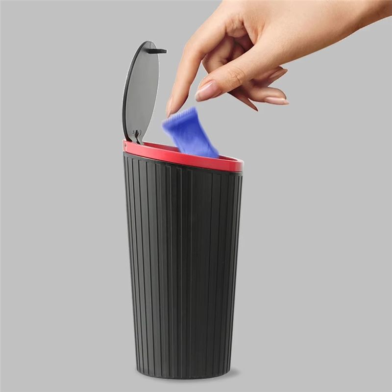 سلة مهملات للسيارة من نوع A60E - مراجعة Waterproof Car Trash Can With Lid وسعره