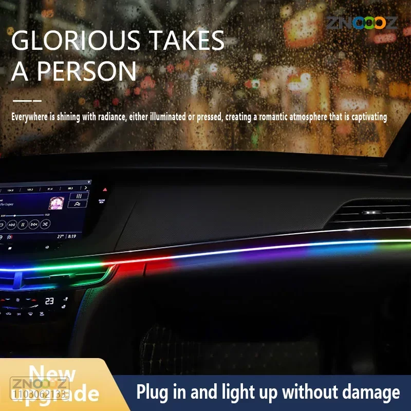 ZNOOOZ-مصابيح LED داخلية لسيار - مراجعة Led Ambient Interior Car Lights App Control وسعره