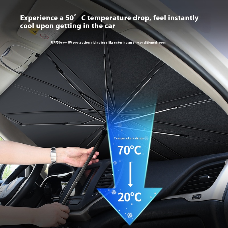 ل ROX 01 Polestones 01 سيارة 2 - مراجعة Car Sunshade Windshield Umbrella Foldable وسعره