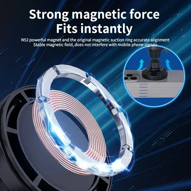 شاحن لاسلكي مغناطيسي للسيارة ، - مراجعة Magnetic Phone Holder For Car Vent وسعره