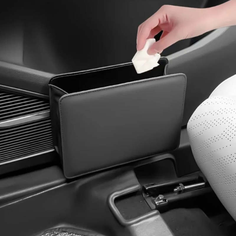 صندوق تخزين باب سلة مهملات الس - مراجعة Waterproof Car Trash Can With Lid وسعره