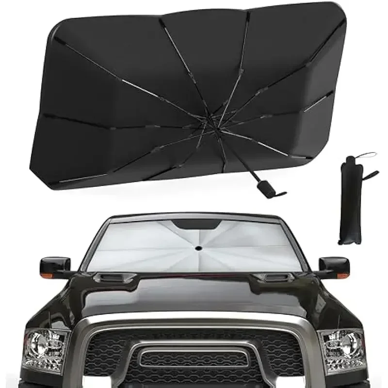 مظلة جديدة قابلة للطي لحماية ز - مراجعة Car Sunshade Windshield Umbrella Foldable وسعره