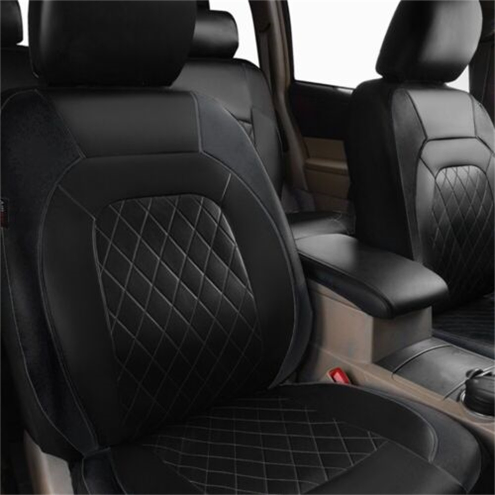 العالمي غطاء مقعد السيارة مجمو - مراجعة Leather Car Seat Covers Full Set Universal وسعره