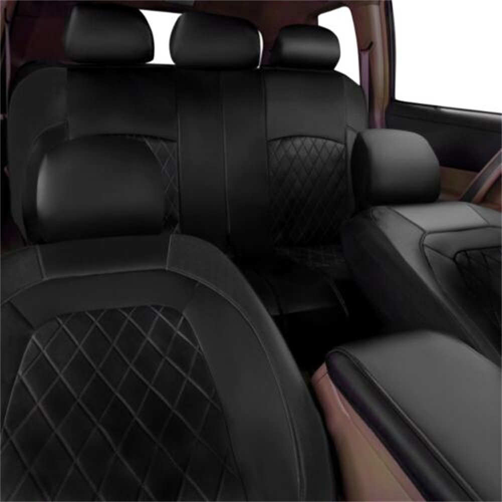 العالمي غطاء مقعد السيارة مجمو - مراجعة Leather Car Seat Covers Full Set Universal وسعره