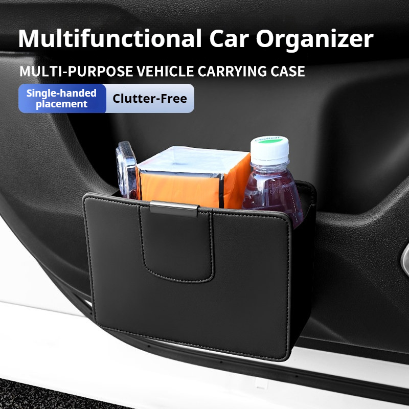 سلة قمامة للسيارة معلقة من الج - مراجعة Waterproof Car Trash Can With Lid وسعره
