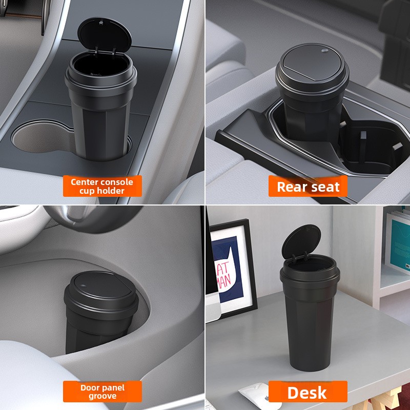 سلة مهملات للسيارة مقاومة للما - مراجعة Waterproof Car Trash Can With Lid وسعره