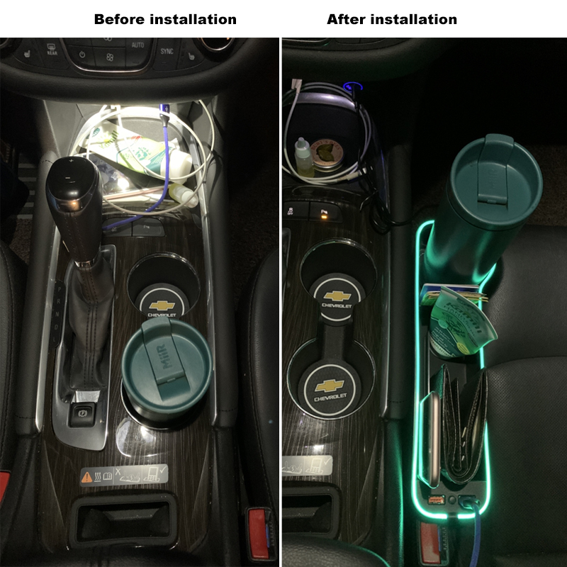 LED مقعد السيارة شق صندوق تخزي - مراجعة Seat Gap Filler Organizer With Usb Charger وسعره