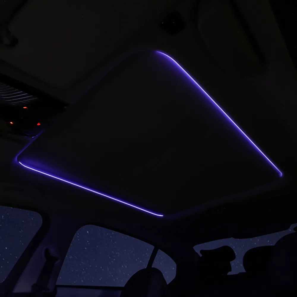 2 قطعة 110 سنتيمتر فتحة سقف LE - مراجعة Led Ambient Interior Car Lights App Control وسعره