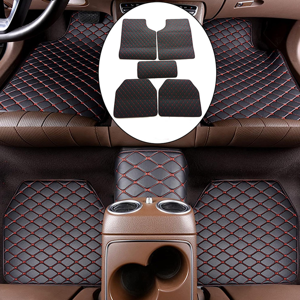 دواسات أرضية السيارة الجلدية ا - مراجعة Car Floor Mats Universal Waterproof Leather وسعره