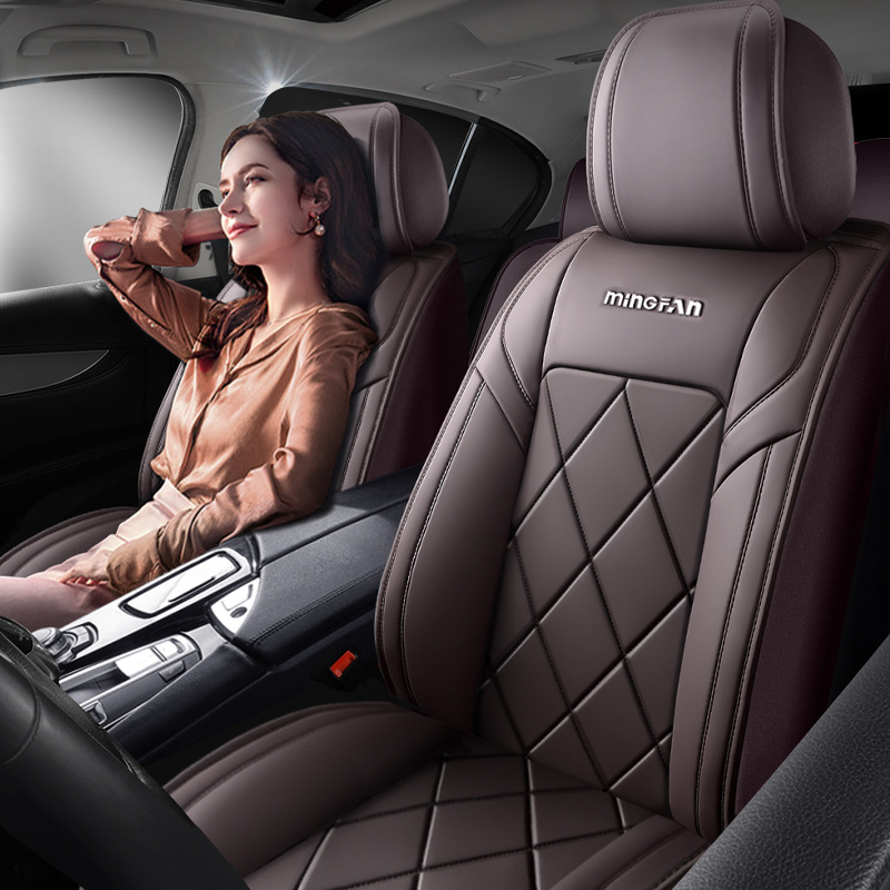 أغطية مقاعد السيارة الجلدية ال - مراجعة Leather Car Seat Covers Full Set Universal وسعره