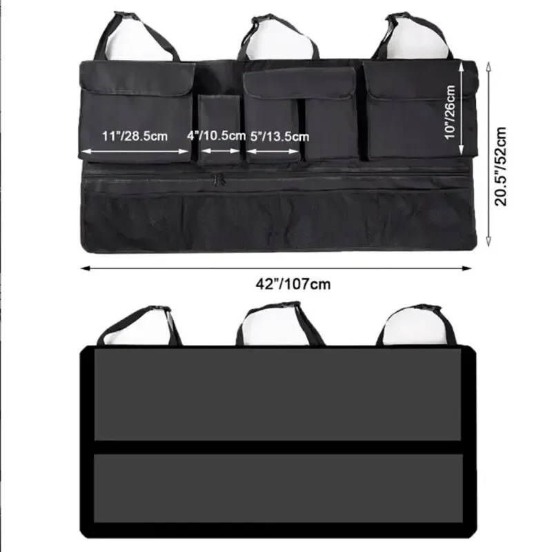 حقيبة تخزين المقعد الخلفي للسي - مراجعة Car Trunk Organizer Foldable Storage Box وسعره