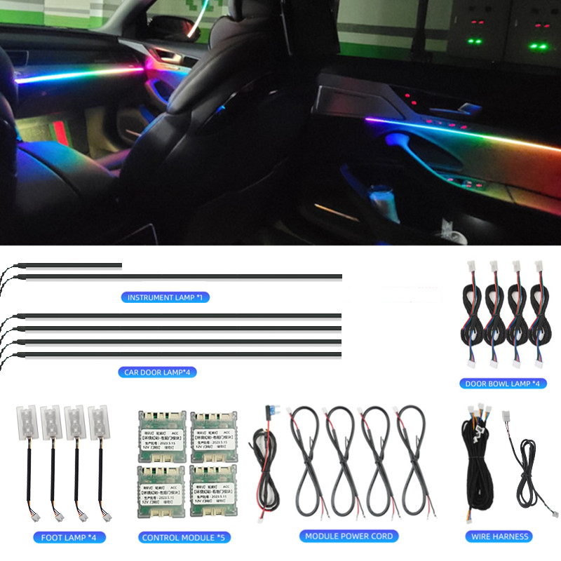 أضواء داخلية للسيارة بتقنية LE - مراجعة Led Ambient Interior Car Lights App Control وسعره