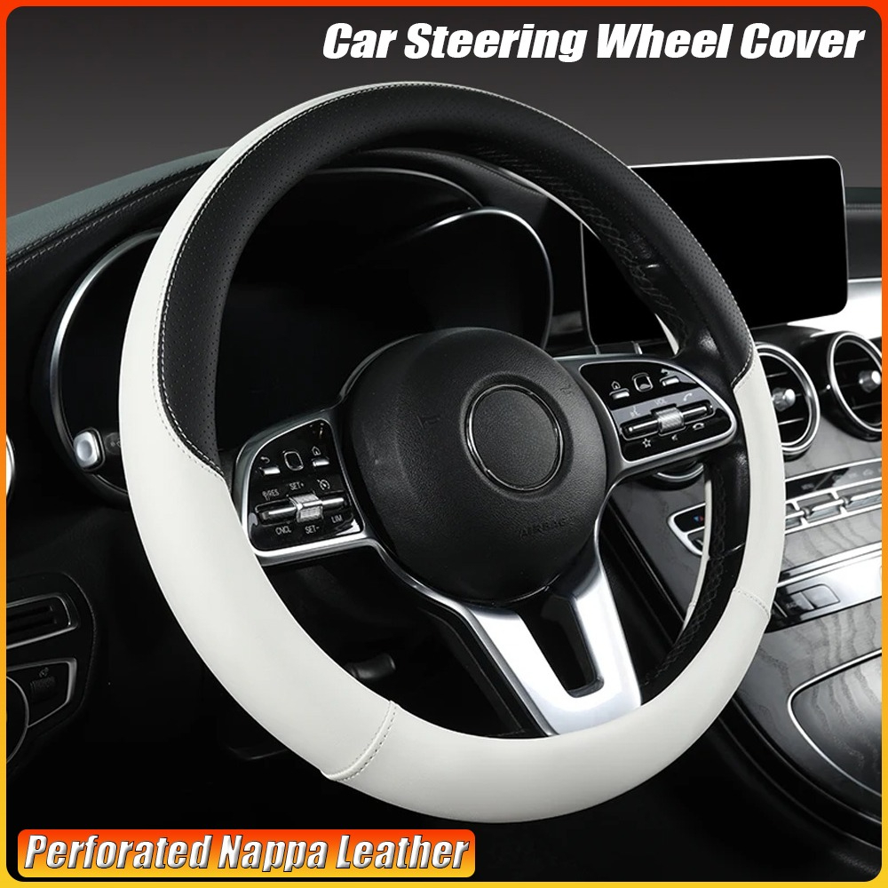 غطاء عجلة قيادة السيارة من جلد - مراجعة Car Steering Wheel Cover Anti Slip Breathable وسعره