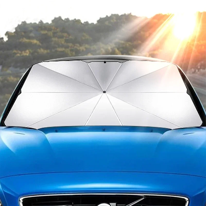 واقي شمس للزجاج الأمامي للسيار - مراجعة Car Sunshade Windshield Umbrella Foldable وسعره