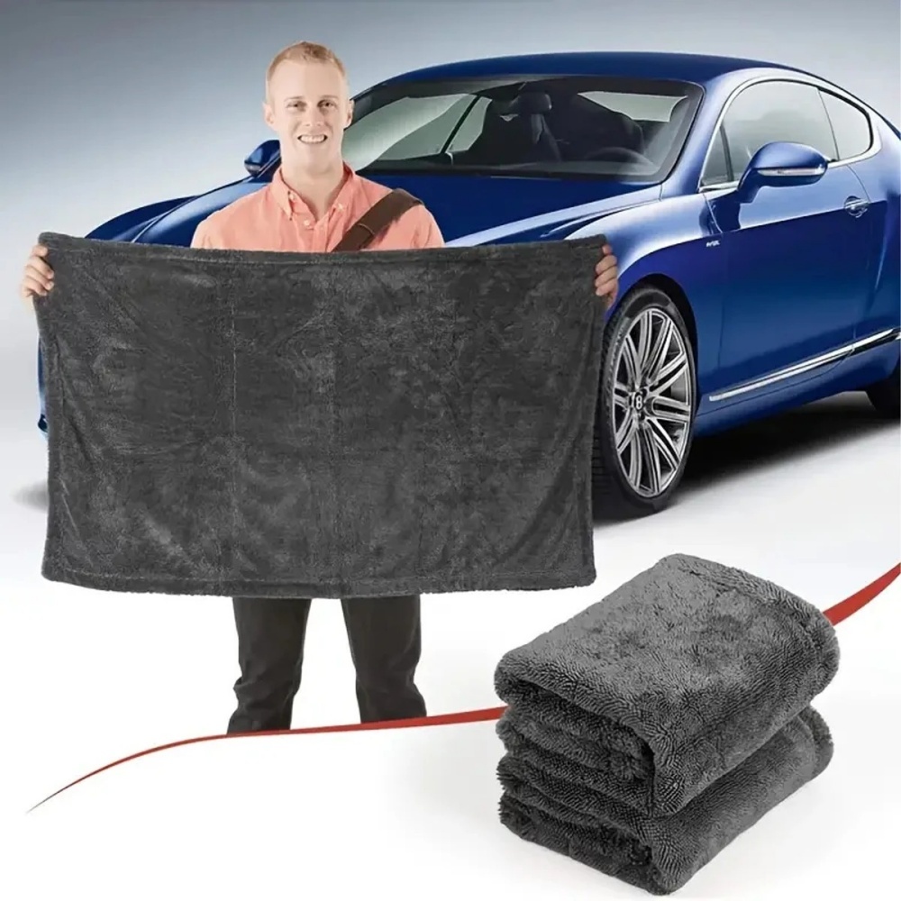 منشفة سيارات كبيرة الحجم من ال - مراجعة Microfiber Car Drying Towel Super Absorbent وسعره