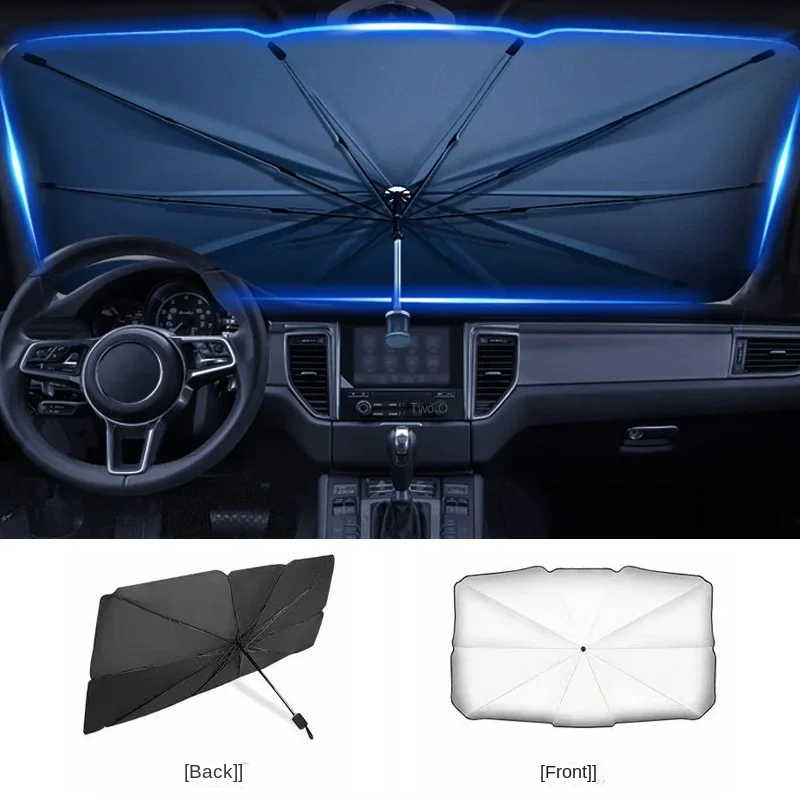 مظلة شمسية للسيارة، نوع مظلة ق - مراجعة Car Sunshade Windshield Umbrella Foldable وسعره