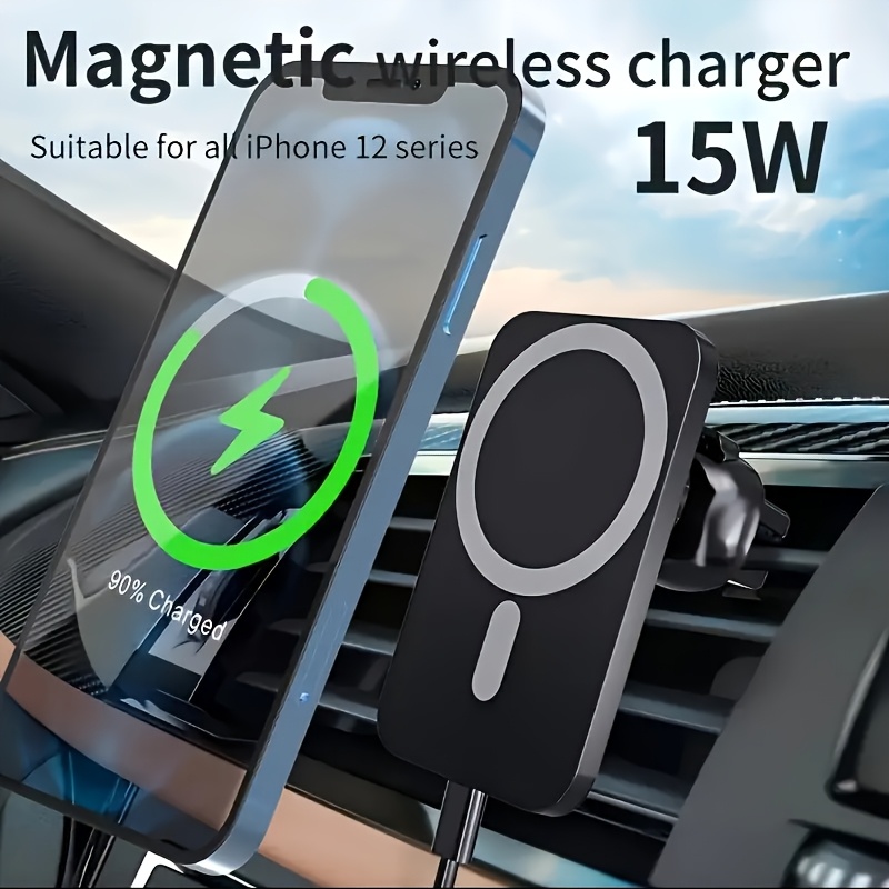 شاحن سيارة لاسلكي مغناطيسي بقو - مراجعة Wireless Car Charger Mount Fast Charging وسعره