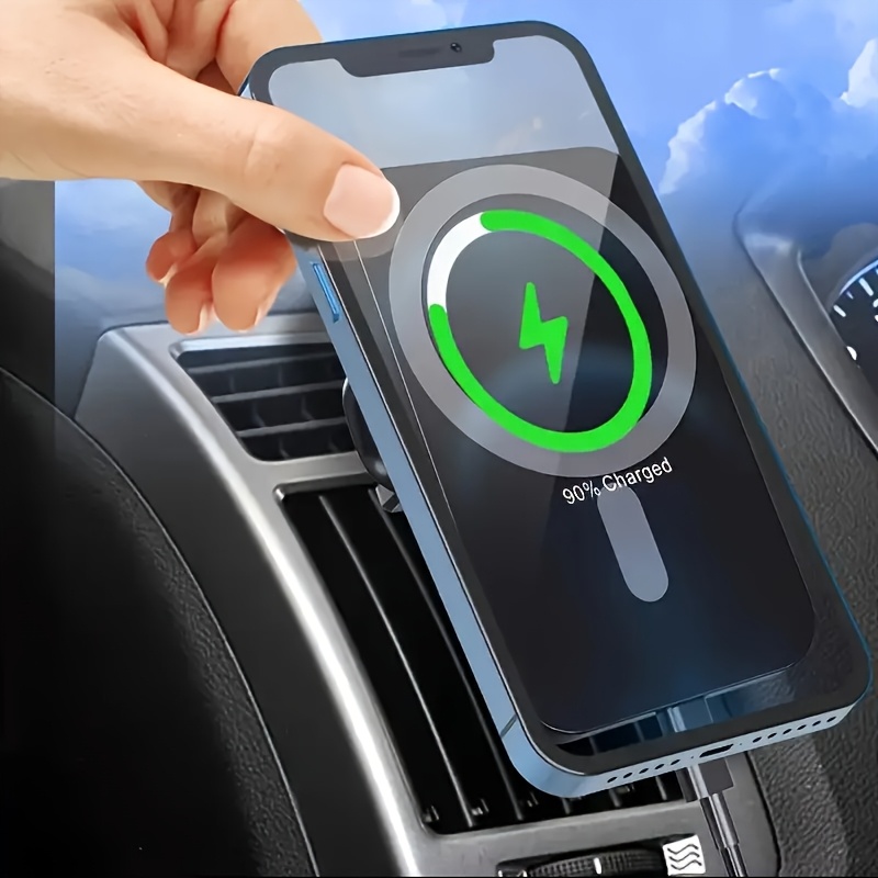 شاحن سيارة لاسلكي مغناطيسي بقو - مراجعة Wireless Car Charger Mount Fast Charging وسعره